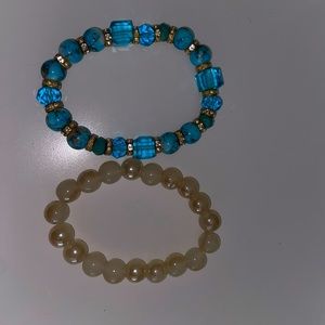 Two bead bracelets